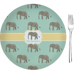Elephant Glass Appetizer / Dessert Plate 8" (Personalized)