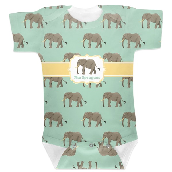 Custom Elephant Baby Bodysuit (Personalized)