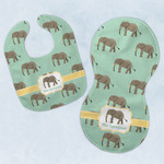 Elephant Baby Bib & Burp Set w/ Name or Text