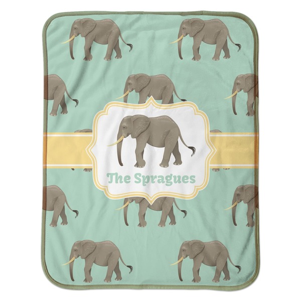 Elephant Baby Sherpa Blanket - Flat