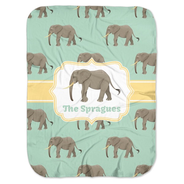 Custom Elephant Baby Swaddling Blanket (Personalized)