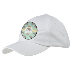 Elephant Baseball Cap - White (Personalized)