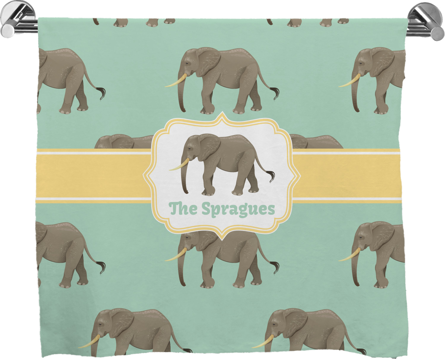 Custom Elephant Bath Towel (Personalized) YouCustomizeIt