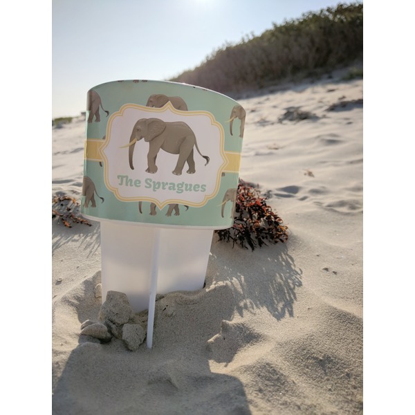 Elephant Beach Spiker white on beach with sand