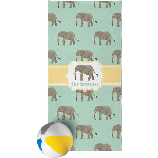 Custom Elephant Beach Towel (Personalized)