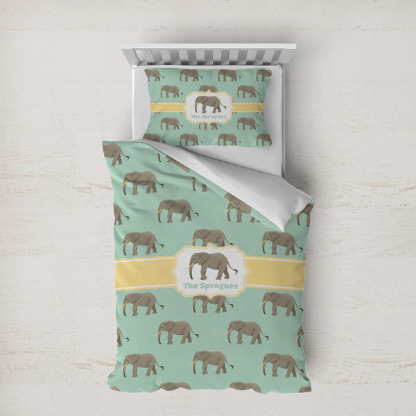 Custom Elephant Duvet Cover Set - Twin XL (Personalized)