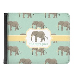 Elephant Genuine Leather Men's Bi-fold Wallet (Personalized)