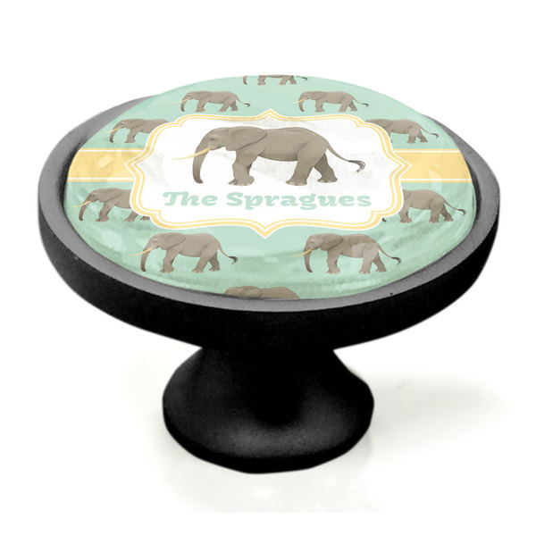 Elephant Black Custom Cabinet Knob (Side)