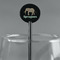 Elephant Black Plastic 5.5" Stir Stick - Round - Main