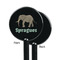 Elephant Black Plastic 5.5" Stir Stick - Single Sided - Round - Front & Back