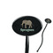 Elephant Black Plastic 7" Stir Stick - Oval - Closeup