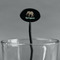 Elephant Black Plastic 7" Stir Stick - Oval - Main