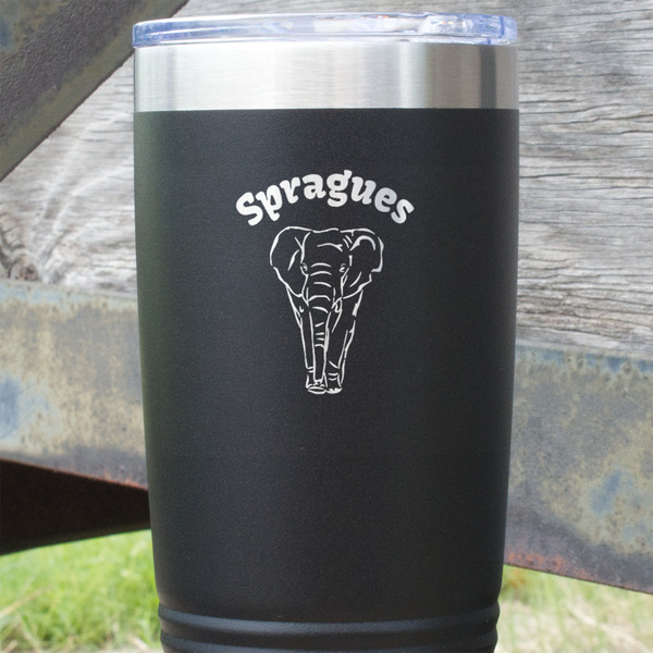 Elephant Black Polar Camel Tumbler - 20oz - Close Up