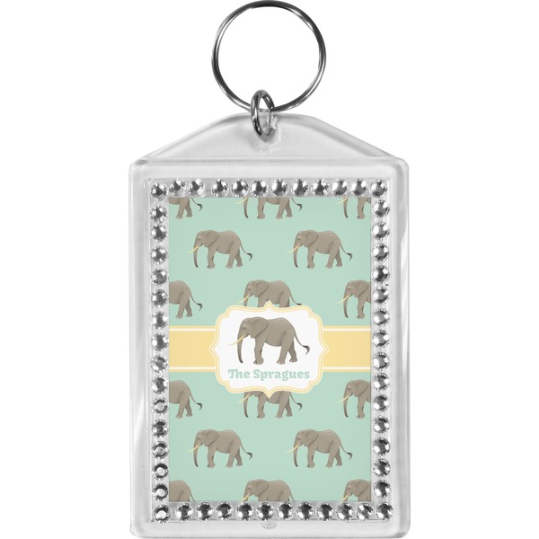 Custom Elephant Bling Keychain (Personalized)