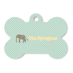 Elephant Bone Shaped Dog ID Tag (Personalized)