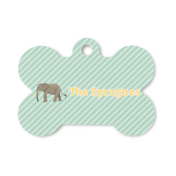 Elephant Bone Shaped Dog ID Tag - Small (Personalized)