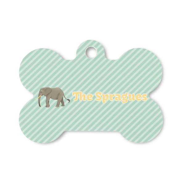 Custom Elephant Bone Shaped Dog ID Tag - Small (Personalized)