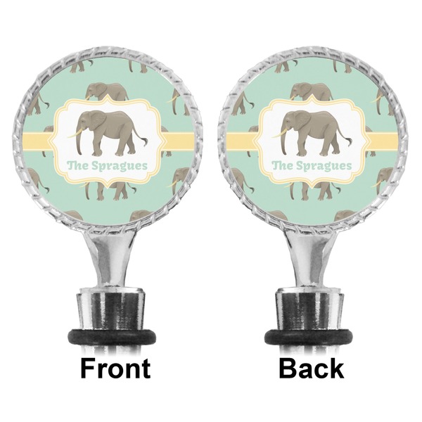 Elephant Bottle Stopper - Front and Back