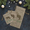 Elephant Burlap Gift Bags - LIFESTYLE (Flat lay)
