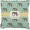 Elephant Burlap Pillow 22"