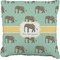 Elephant Faux-Linen Throw Pillow 20" (Personalized)