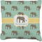 Elephant Burlap Pillow 24"