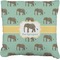 Elephant Faux-Linen Throw Pillow 26" (Personalized)