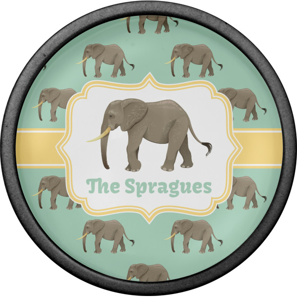 Elephant Cabinet Knob - Black - Front