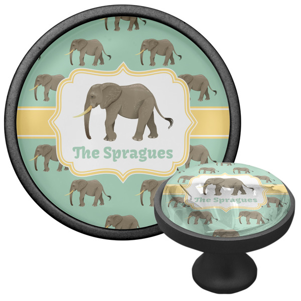 Elephant Cabinet Knob - Black - Multi Angle