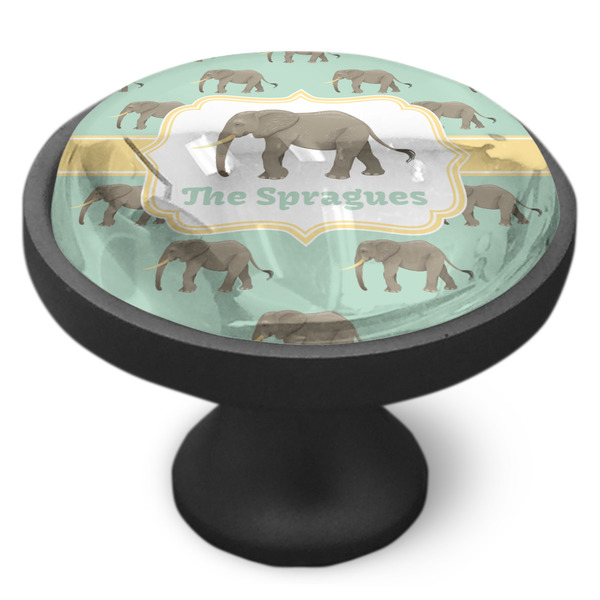 Elephant Cabinet Knob - Black - Side