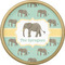 Elephant Cabinet Knob - Gold - Front