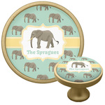Elephant Cabinet Knob - Gold (Personalized)