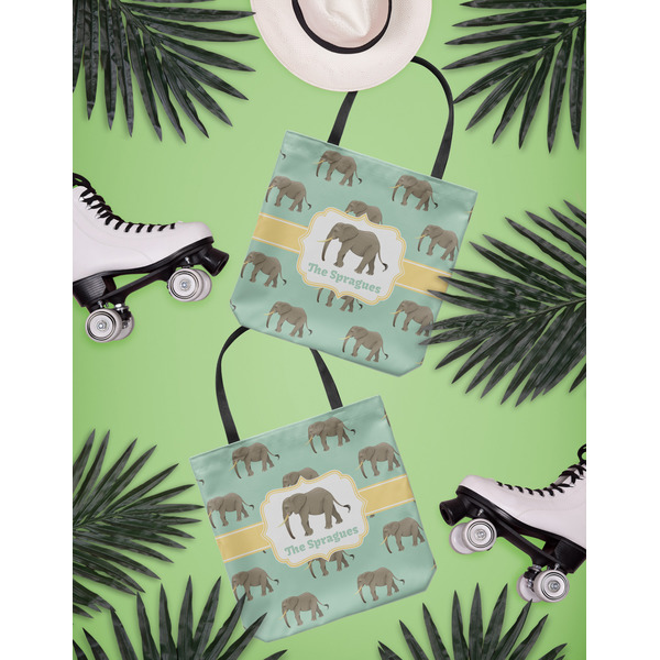 Elephant Canvas Tote Lifestyle Front and Back