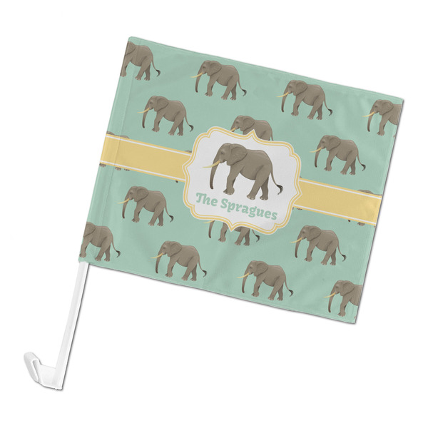 Custom Elephant Car Flag - Large (Personalized)