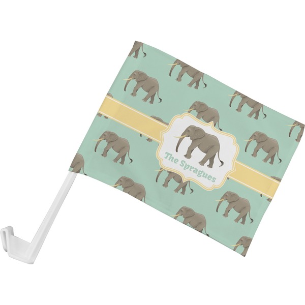 Custom Elephant Car Flag - Small w/ Name or Text