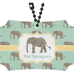 Elephant Rear View Mirror Ornament (Personalized)