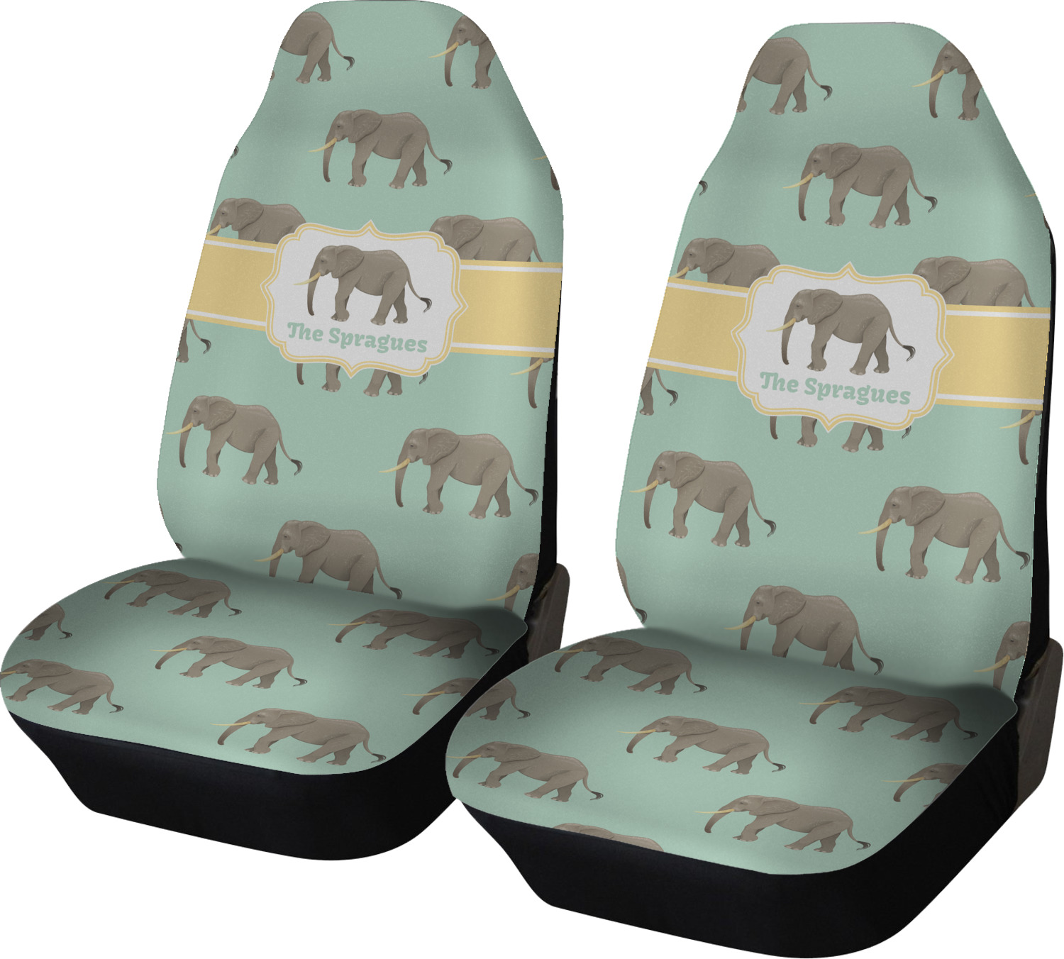 Elephant Car Seat Covers (Set of Two) (Personalized) YouCustomizeIt