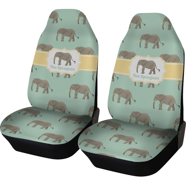 Custom Elephant Car Seat Covers (Set of Two) (Personalized)