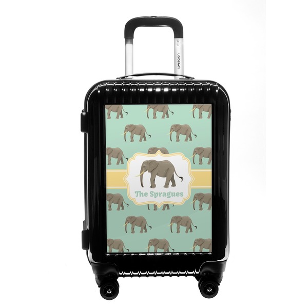 Custom Elephant Carry On Hard Shell Suitcase (Personalized)