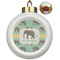 Elephant Ceramic Ball Ornaments - Poinsettia Garland (Personalized)