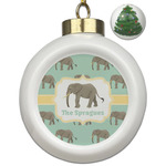 Elephant Ceramic Ball Ornament - Christmas Tree (Personalized)