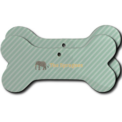 Elephant Ceramic Dog Ornament - Front & Back w/ Name or Text