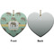 Elephant Ceramic Flat Ornament - Heart Front & Back (APPROVAL)