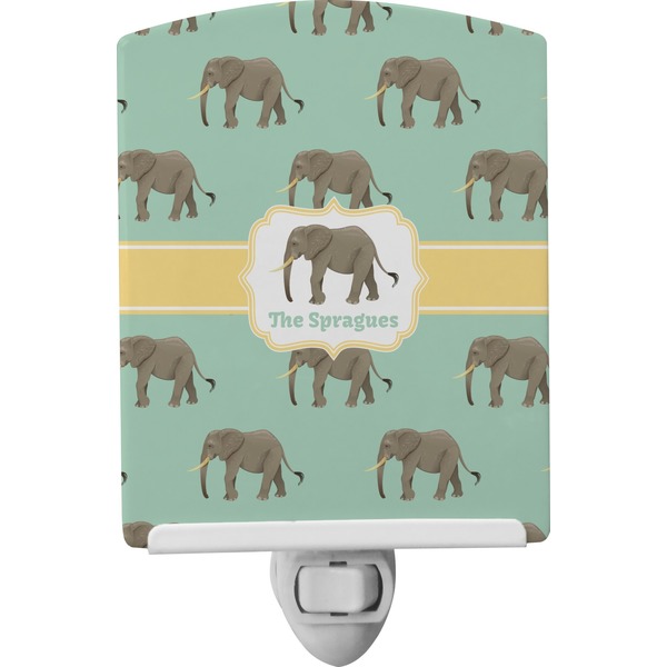 Custom Elephant Ceramic Night Light (Personalized)
