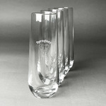 Elephant Champagne Flute - Stemless Engraved - Set of 4 (Personalized)