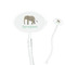 Elephant Clear Plastic 7" Stir Stick - Oval - Closeup