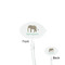 Elephant Clear Plastic 7" Stir Stick - Oval - Front & Back