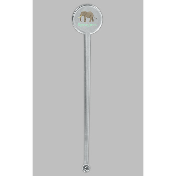Elephant Clear Plastic 7" Stir Stick - Round - Single Stick