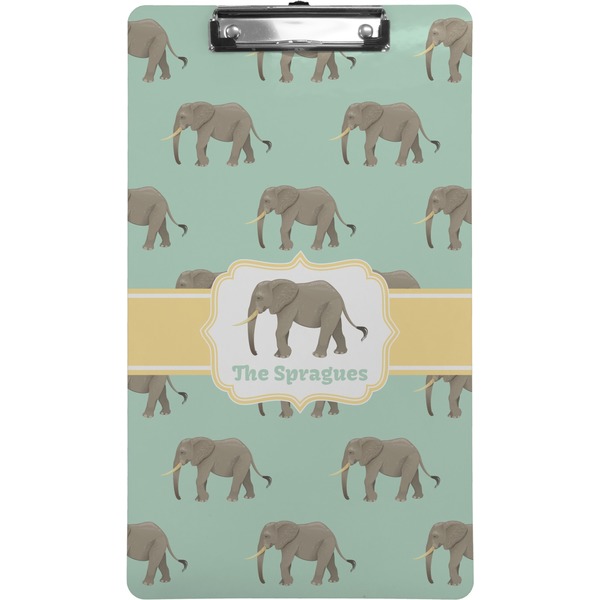Custom Elephant Clipboard (Legal Size) (Personalized)