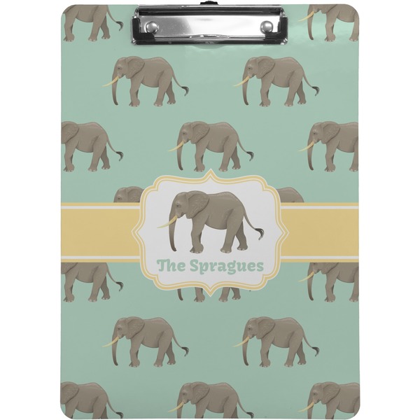 Custom Elephant Clipboard (Letter Size) (Personalized)